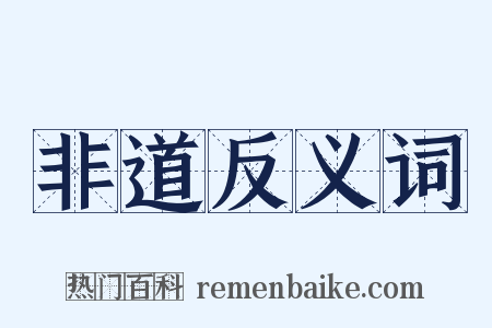 非道反义词是什么意思的图片